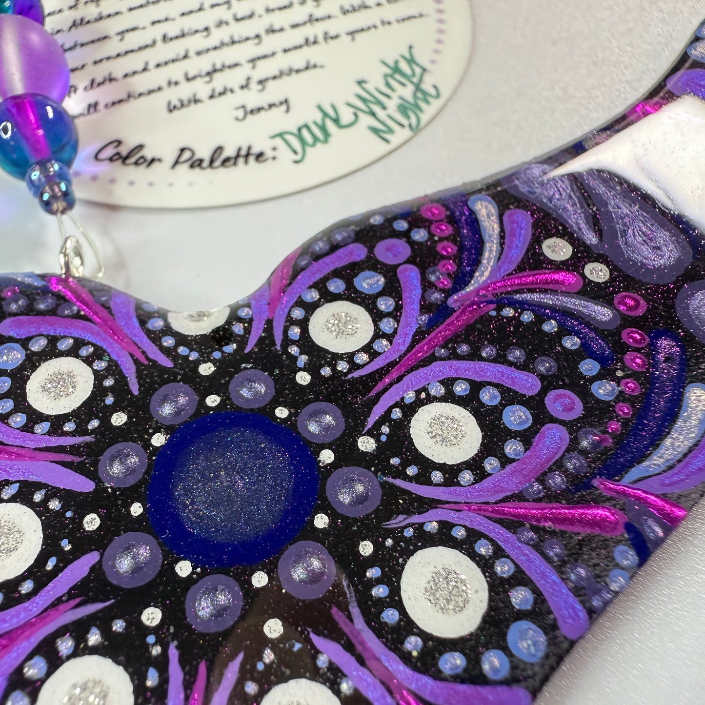 Whale Tail Ornament-Painted to Order