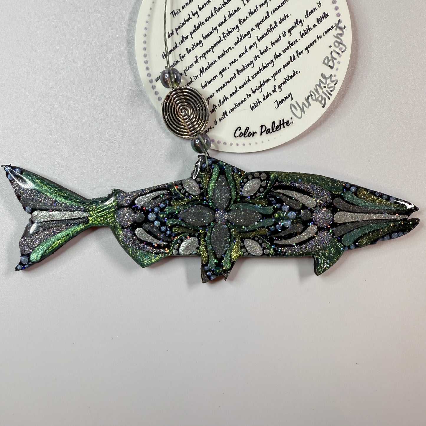 Salmon (Chrome) Ornament-Painted to Order