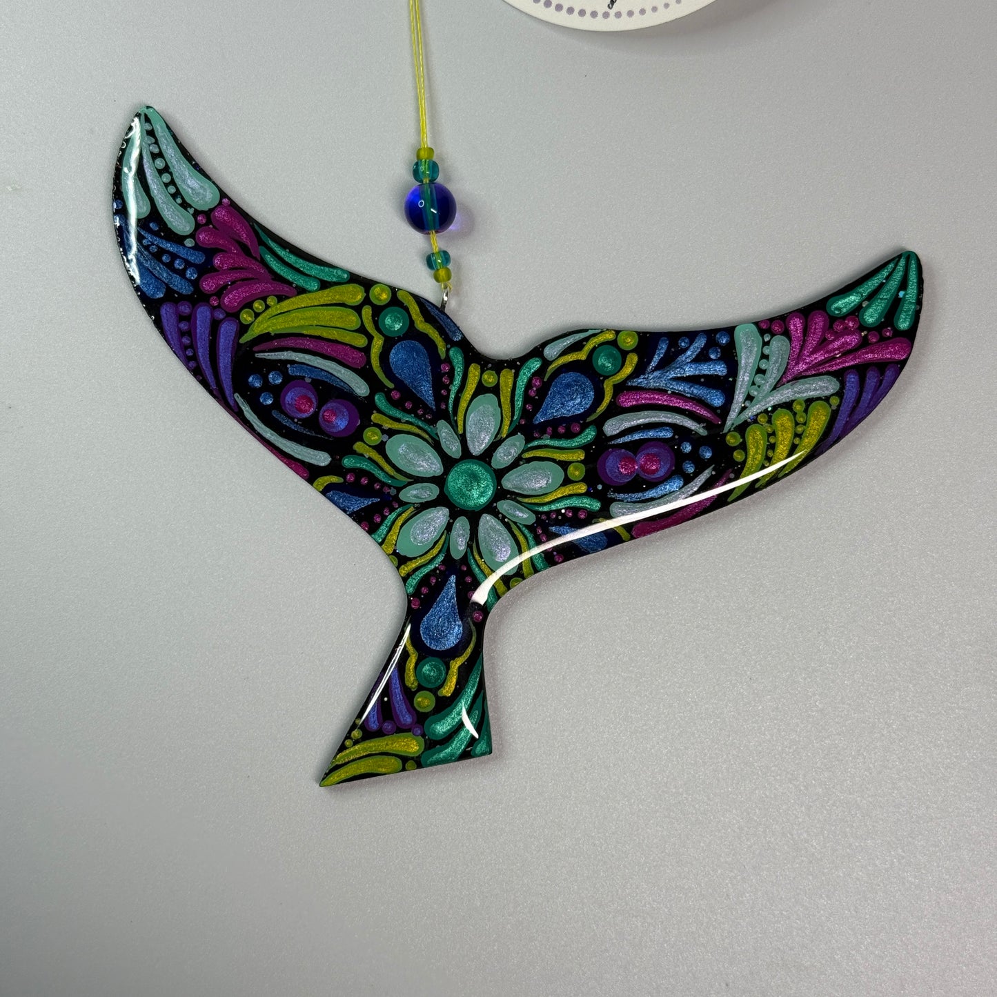 Whale Tail Ornament-Painted to Order