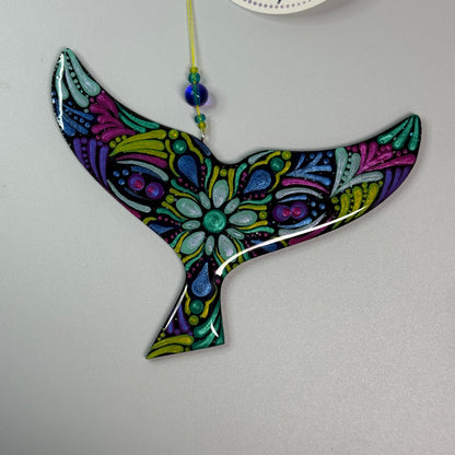 Whale Tail Ornament-Painted to Order