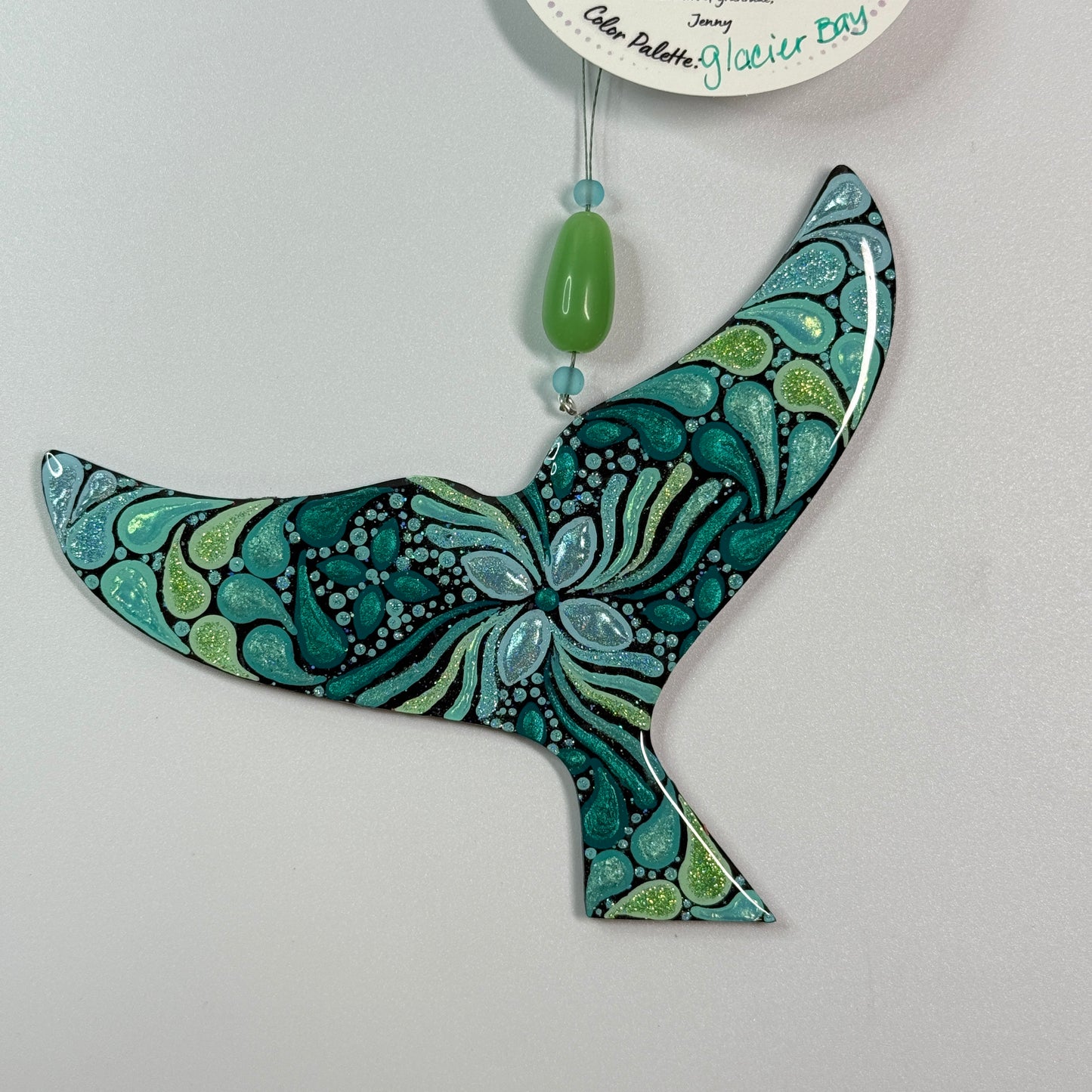 Whale Tail Ornament-Painted to Order
