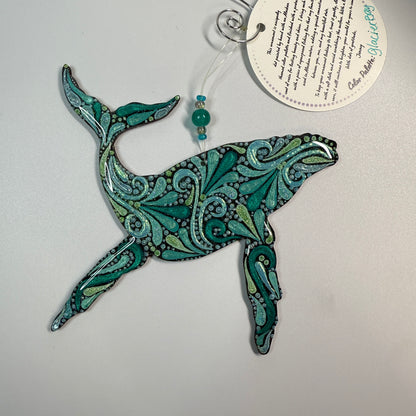 Humpback Whale Ornament-Painted to Order