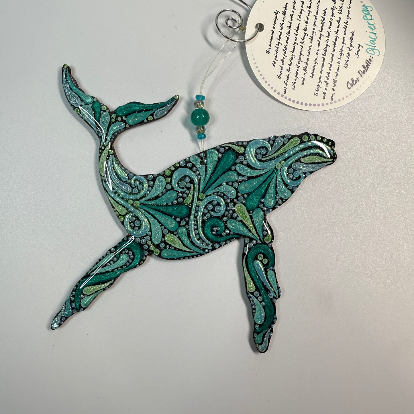 Humpback Whale Ornament-Painted to Order