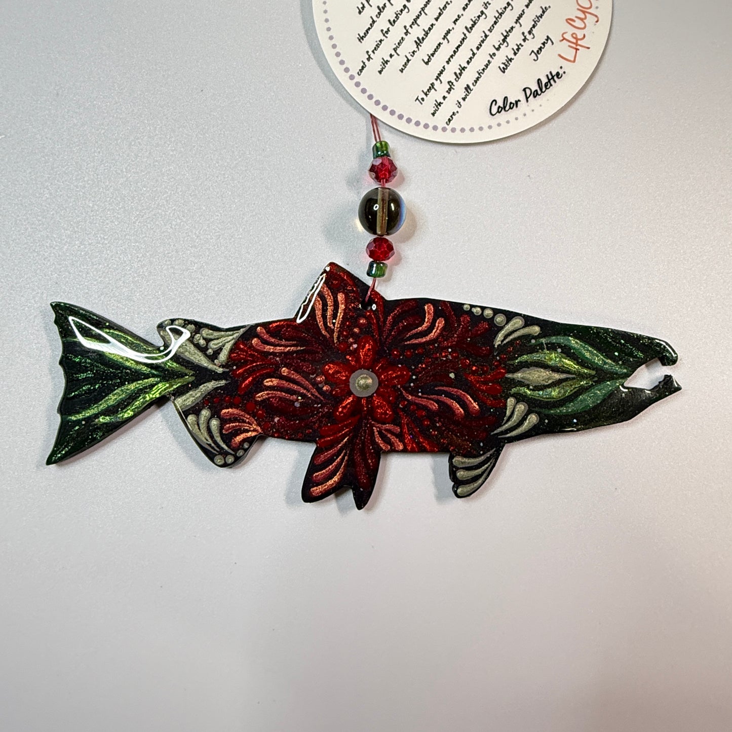 Salmon (Spawning) Ornament-Painted to Order