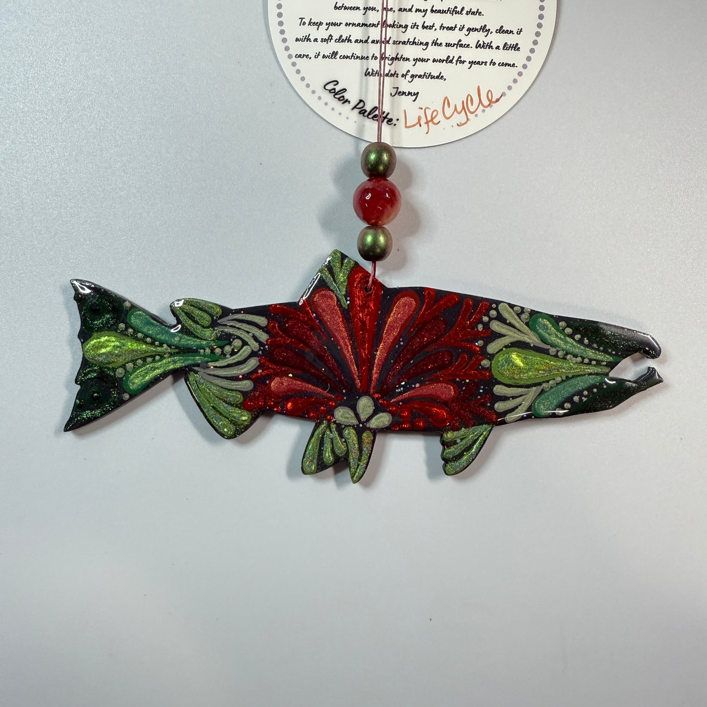 Salmon (Spawning) Ornament-Painted to Order