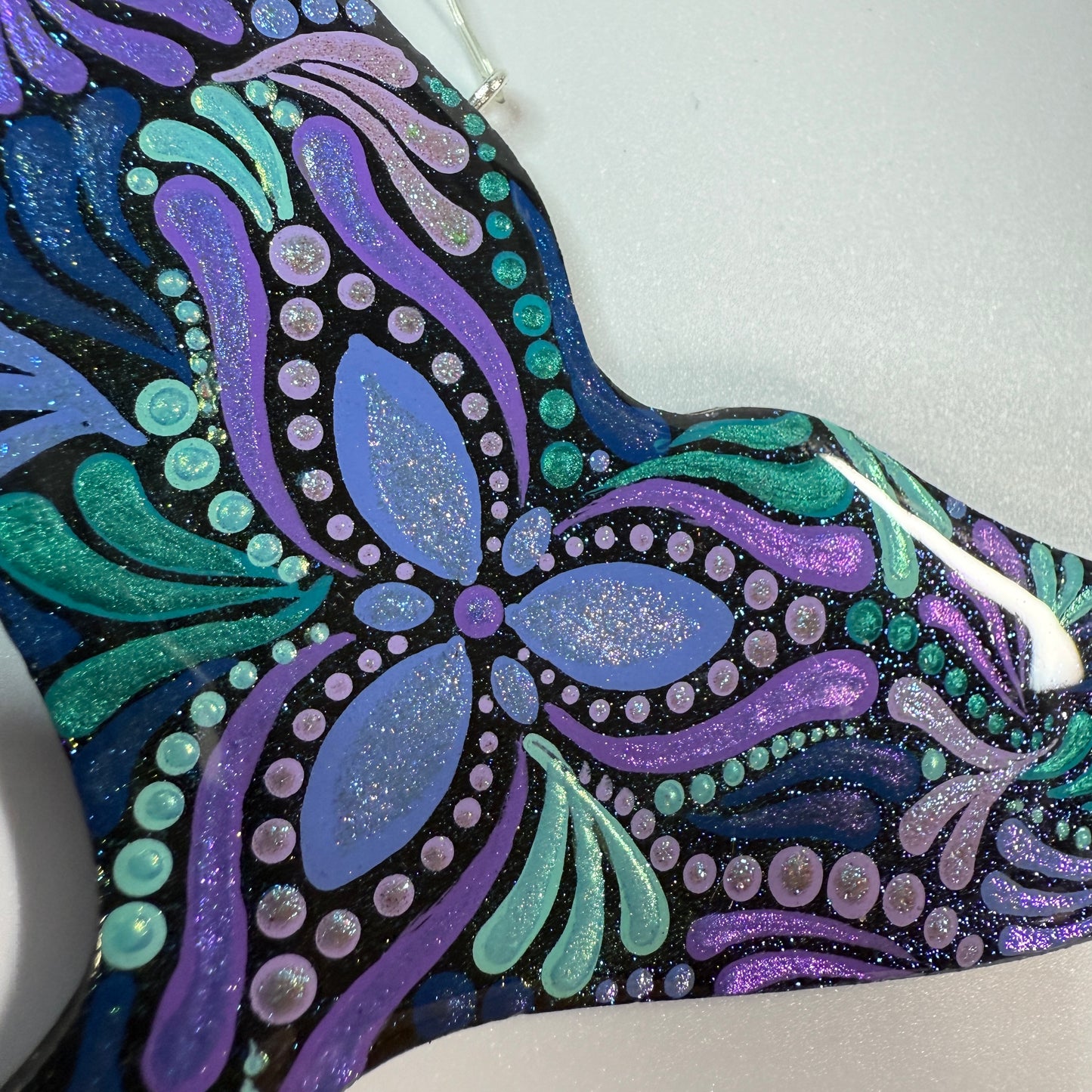 Whale Tail Ornament-Painted to Order