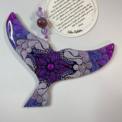 Whale Tail Ornament-Painted to Order