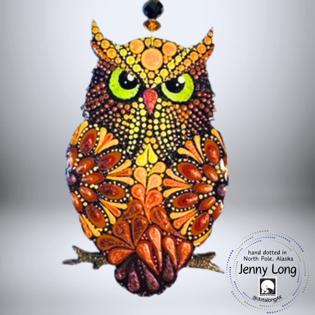Owl Ornament-Painted to Order