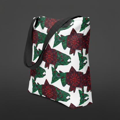 Mandala Salmon Tote bag