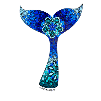 Whale Tail Drawstring bag